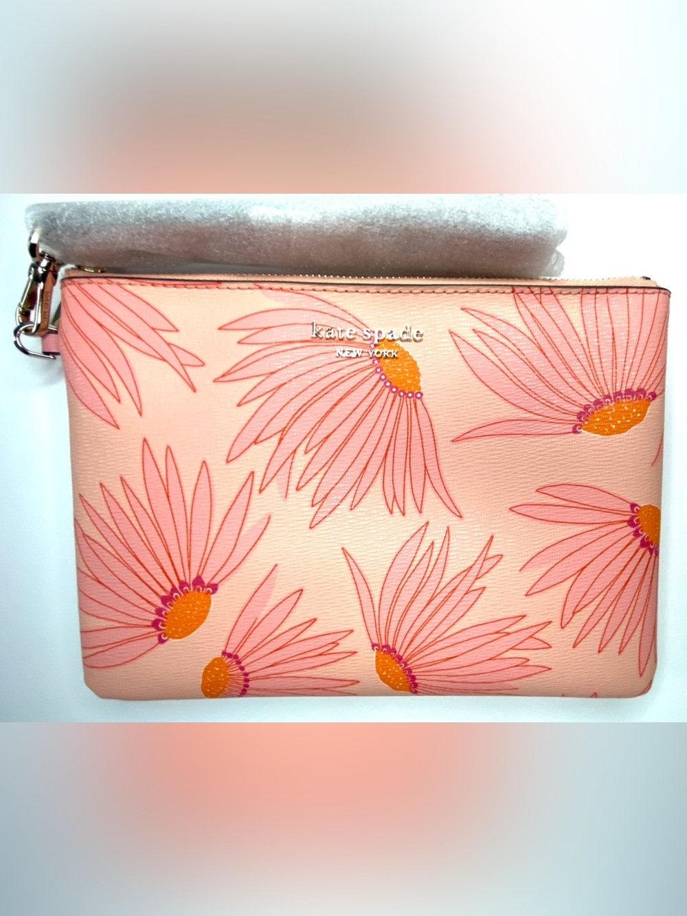 NWOT Kate spade Pink Floral Wristlet Pouch